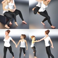 Oreschnick Poses Mothers And Their Daughters Poses Daz 3d