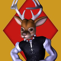 Deer for 3D printing by BIazzzer -- Fur Affinity [dot] net